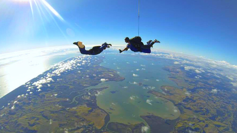 Experience a jaw dropping 16,000ft tandem skydive with views of both the east and west coasts of NZ, Great Barrier Island, Waiheke Island and Mt Ruapehu...